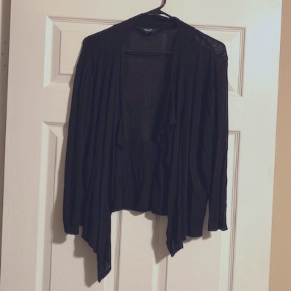 Simply Vera Vera Wang Black Light Weight Flowy Cardigan XL